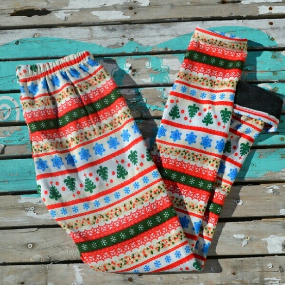 LAST << Fleece Lined Christmas Tree Holiday Leg… - Picture 2 of 4